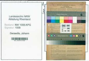 Entnazifizierung Johann Geraedts , geb. 03.10.1883 (Postbetr.Assistent)
