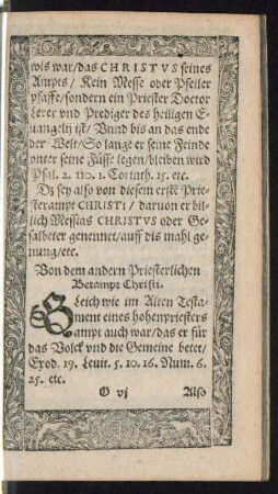 Von dem andern Priesterlichen Betampt Christi.