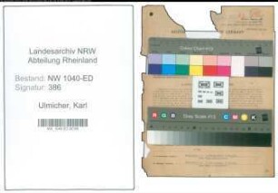 Entnazifizierung Karl Ulmicher , geb. 10.06.1888 (Lehrer)