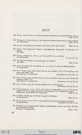 Zinn (Nr. 924-982)