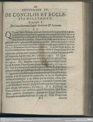 Sectionis IV. De Conciliis Et Ecclesia Militante