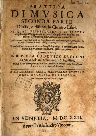 Prattica di Musica, 2