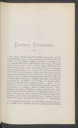 Crítica literaria.