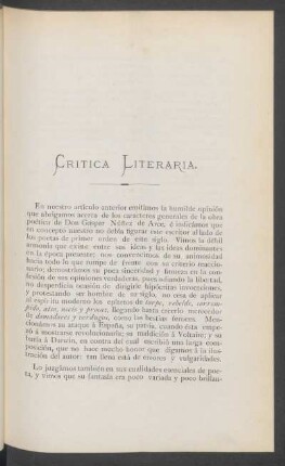 Crítica literaria.