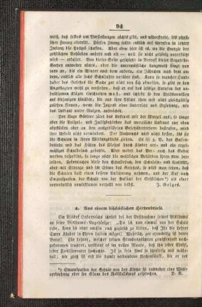 Aus einem bischöflichen Hirtenbriefe