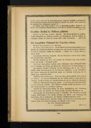 Englischer Vorstoß bei Messines gescheitert.