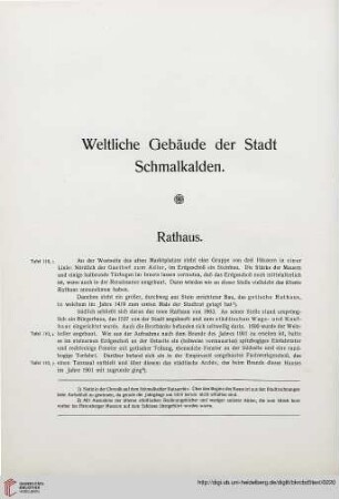 Weltliche Gebäude der Stadt Schmalkalden