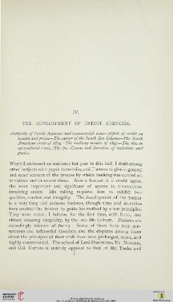 IV. The development of credit agencies