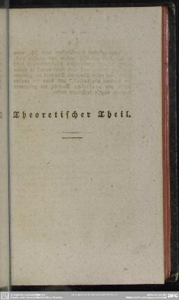 Theoretischer Theil