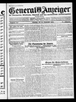 General-Anzeiger für Oberhausen, Sterkrade, Osterfeld und das nordwestliche Industriegebiet. 1921-1930