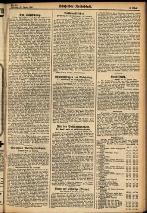 Zweite Ausgabe vom Dienstag, den 25. Januar 1927.