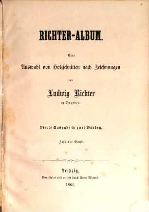 Richter-Album : eine Auswahl von Holzschn. nach Zeichn. von Ludwig Richter, 2