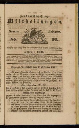 Neunter Jahrgang. No. 10.