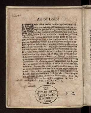 Amice Lector