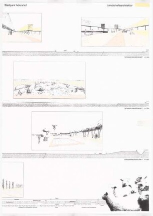 Ein Stadtpark für Berlin-Adlershof Schinkelwettbewerb 1996: Topographische Schnitte 1:500, Text