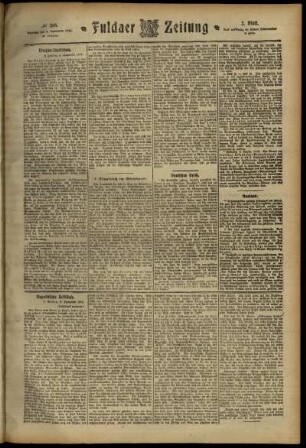Zweite Ausgabe vom Samstag, den 07. September 1912.