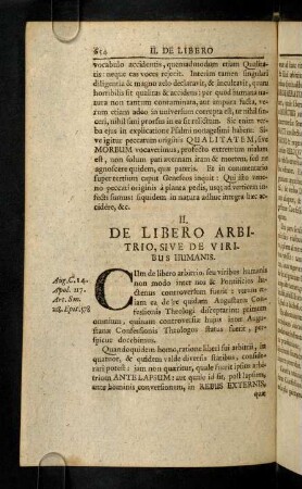 654-682, II. De Libero Arbitrio Sive De Viribus Humanis