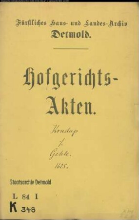 Krudup, Georg, Jobst Krudup und Georg Krudup, Vettern und Brüder gegen Christoph Gehle - Schuldforderung