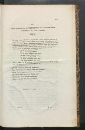 VII. Chronodisticha In Victoriam Brunkebergensem Stenonis Sture Senioris. Anno 1471.