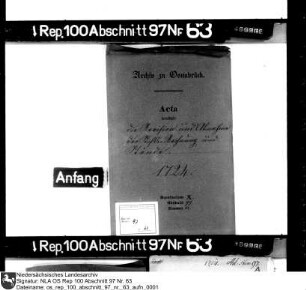Revision und Abnahme der Stiftsrechnung durch Regierung und Stände