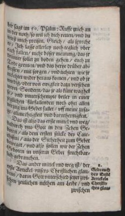 2. Gebrauch des Ersten Artickels Christlichen glaubens im teglichen Gebet.