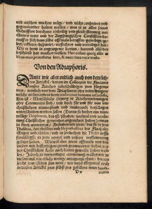 Von der Adiaphoris.