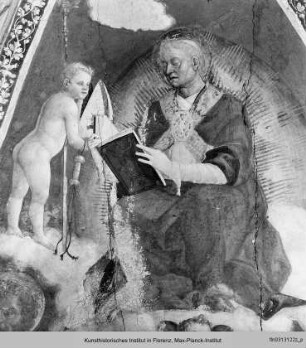 Chorfresken : Gewölbefresken : Kirchenvater Augustinus oder Ambrosius