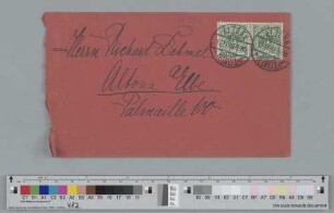 Briefumschlag an Richard Dehmel