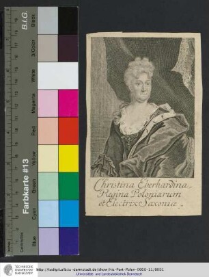 Christina Eberhardina, Regina Poloniarum et Electrix Saxoniæ