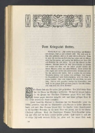 Vom Kriegsziel Gottes