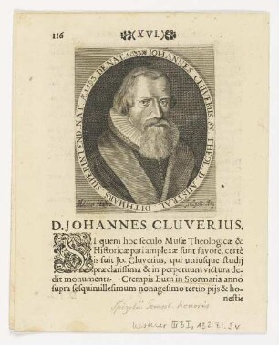 Bildnis des Iohannes Cluverius