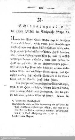33. Schlangengrotte bei Civita Vecchia im Koenigreiche Neapel
