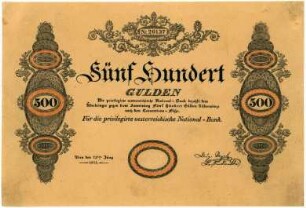 Geldschein, 500 Gulden, 23.6.1825