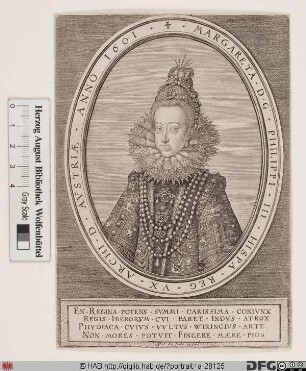Bildnis Margaretha, Königin von Spanien, geb. Erzherzogin von Österreich