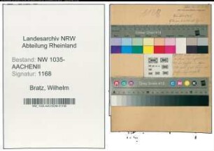 Entnazifizierung Wilhelm Bratz , geb. 16.04.1910 (Bergmann)