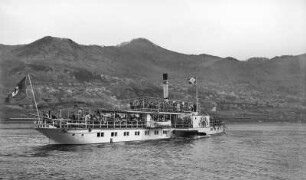 Personen-Seitenraddampfer "Karlsbad" (1898, Werft Blasewitz) in Böhmen am Schreckenstein