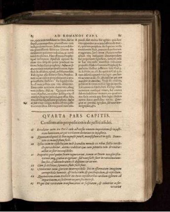 Quarta Pars Capitis. Confirmatio propositionis de justitia fidei
