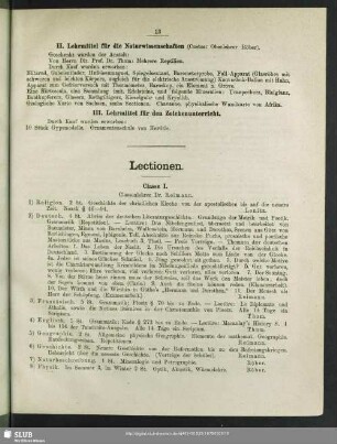 Lectionen