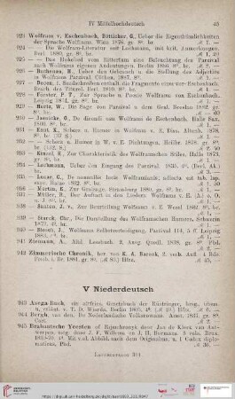 V. Niederdeutsch (Nr. 943 - 1026)