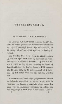 Tweede hoofdstuk. De Generaal Jan van Swieten