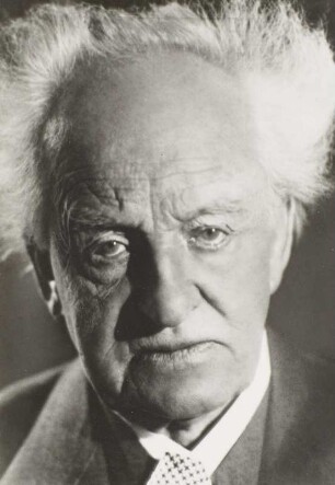 Porträt Gerhart Hauptmann (1862-1946; Schriftsteller). Fotografie von Hildegard Jäckel, 1942