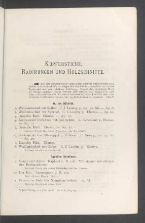 Kupferstiche, Radirungen und Holzschnitte