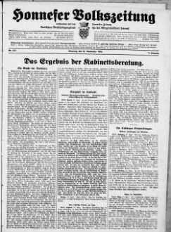 Honnefer Volkszeitung. 1889-1978