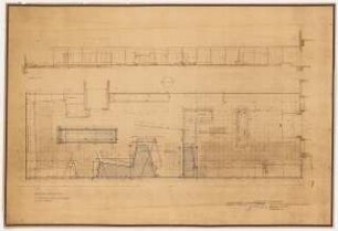 Dachgarten Deutsche Post, Frankfurt/Main: Grundriss, Verkleinerung der Pflanzflächen 1:50