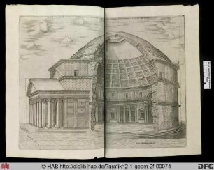 Das Pantheon, Seitenansicht.