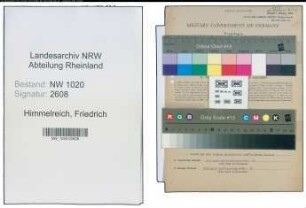 Entnazifizierung Friedrich Himmelreich , geb. 23.10.1893 (Feuerwehrmann)
