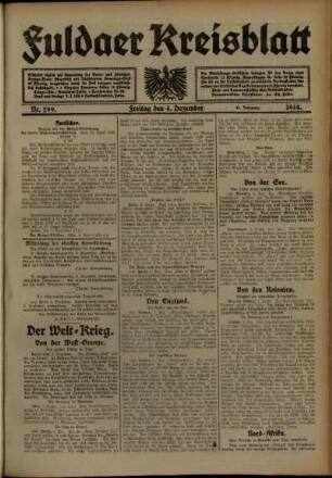 Ausgabe vom Freitag, den 04. Dezember 1914.
