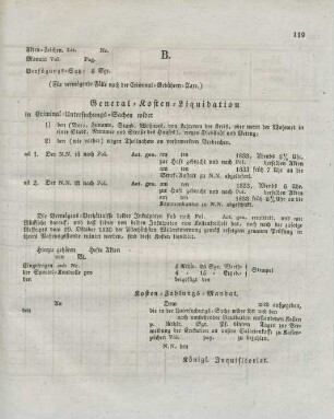 B. General-Kosten-Liquidation