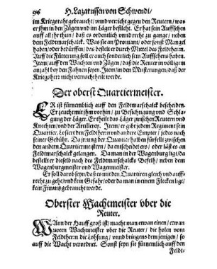 Der oberst Quartiermeister.