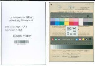 Entnazifizierung Walter Taubach , geb. 10.02.1912 (Angestellter)